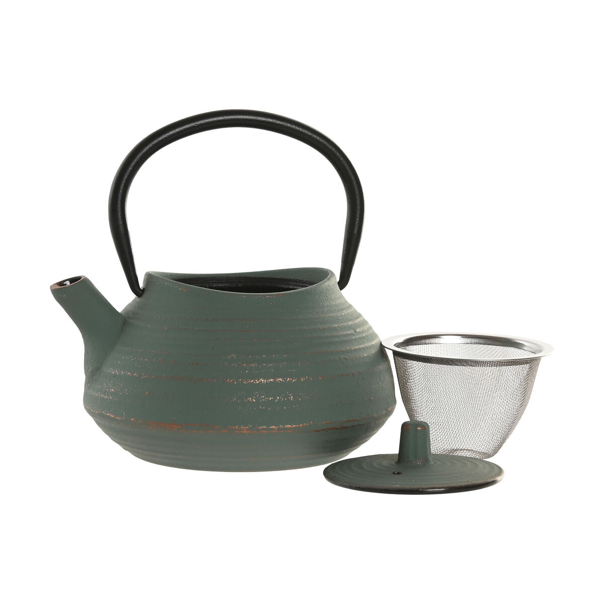 Teapot Home ESPRIT Green Orange Stainless steel Iron 400 ml (2 Units)