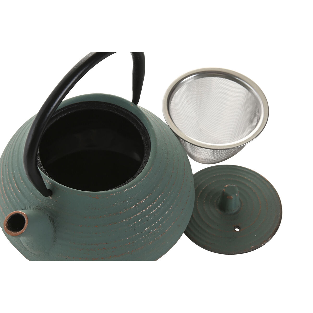 Teapot Home ESPRIT Green Orange Stainless steel Iron 400 ml (2 Units)