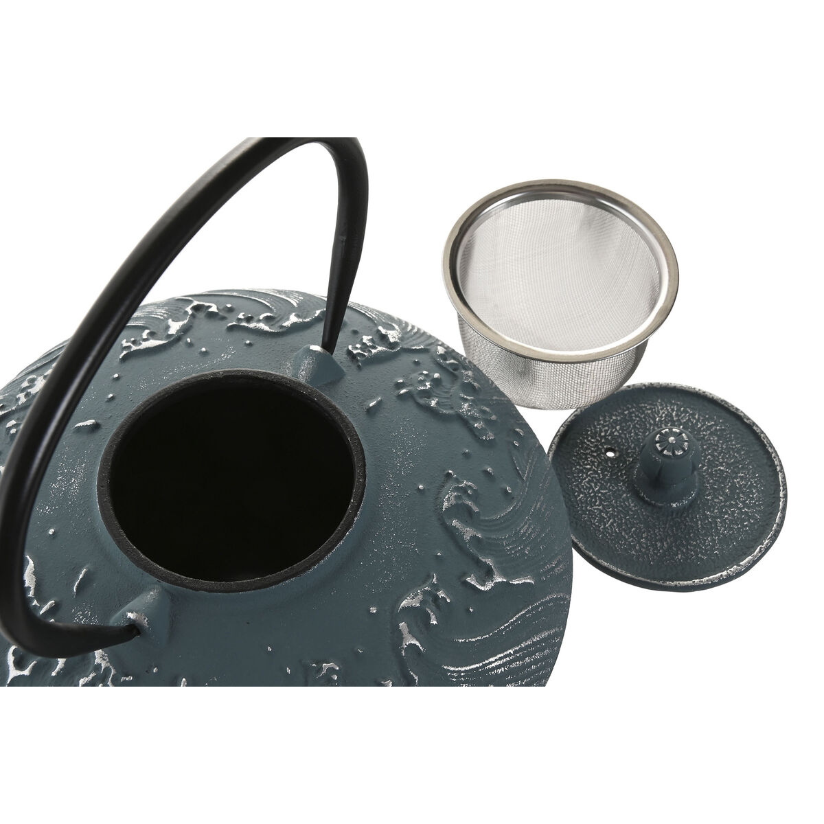 Teapot Home ESPRIT Blue White Stainless steel Iron 800 ml (2 Units)