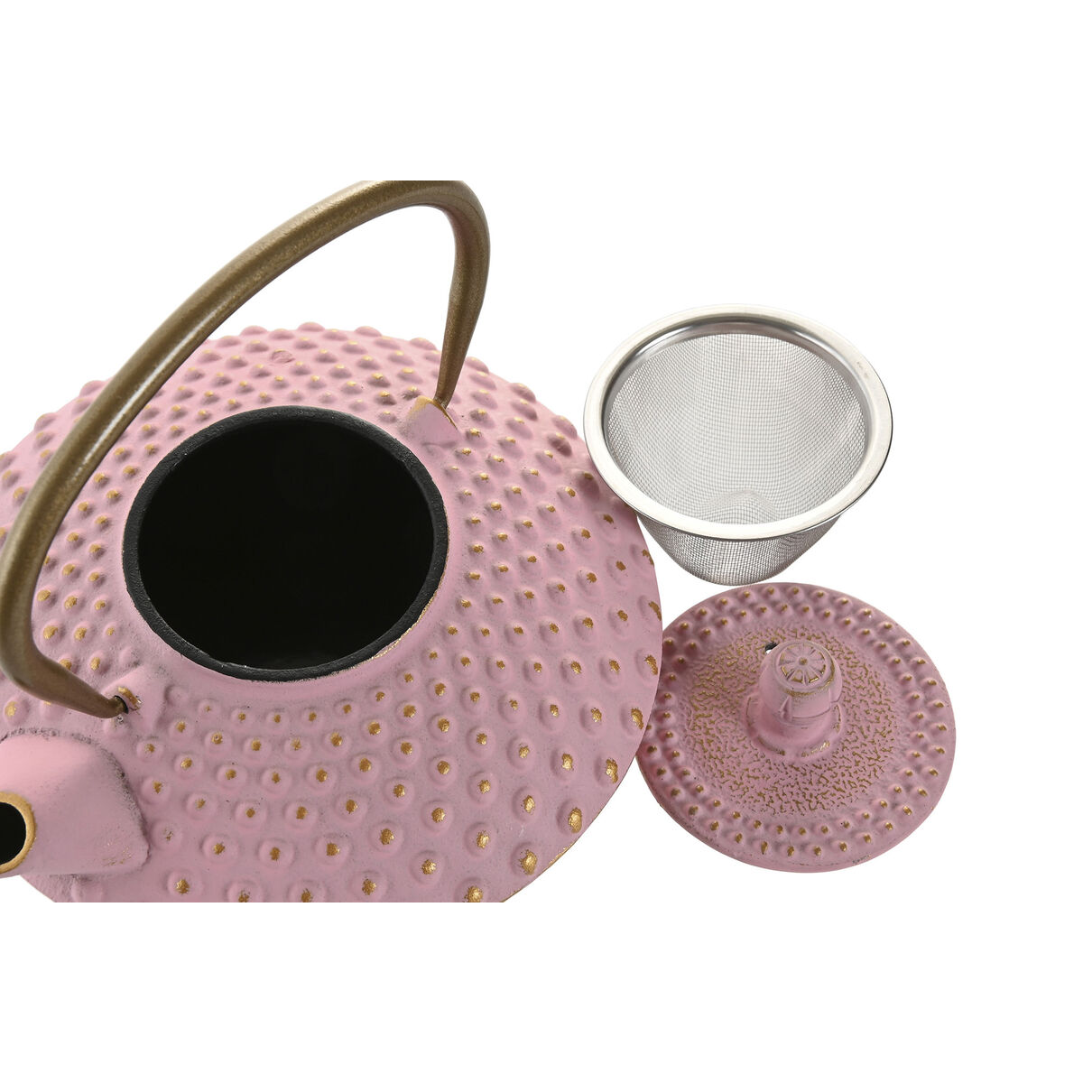 Teapot Home ESPRIT White Pink Stainless steel Iron (2 Units)