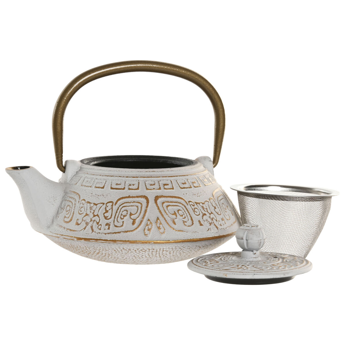 Teapot Home ESPRIT White Pink Stainless steel Iron 400 ml (2 Units)
