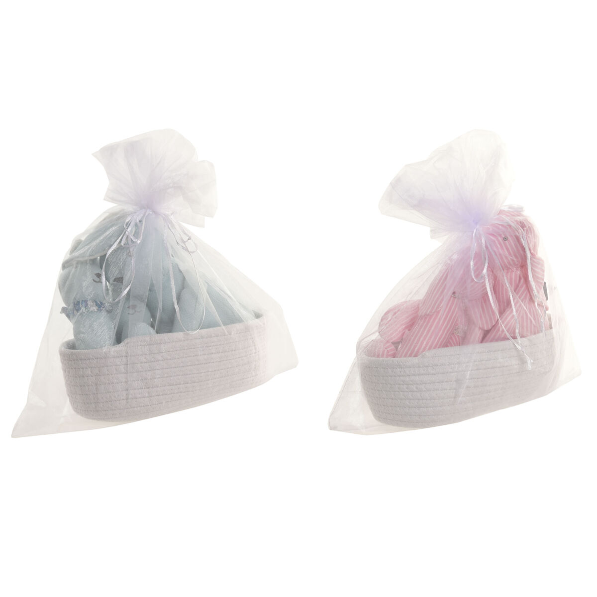 Fluffy toy Home ESPRIT Blue Pink Polyester Children’s (2 Units)