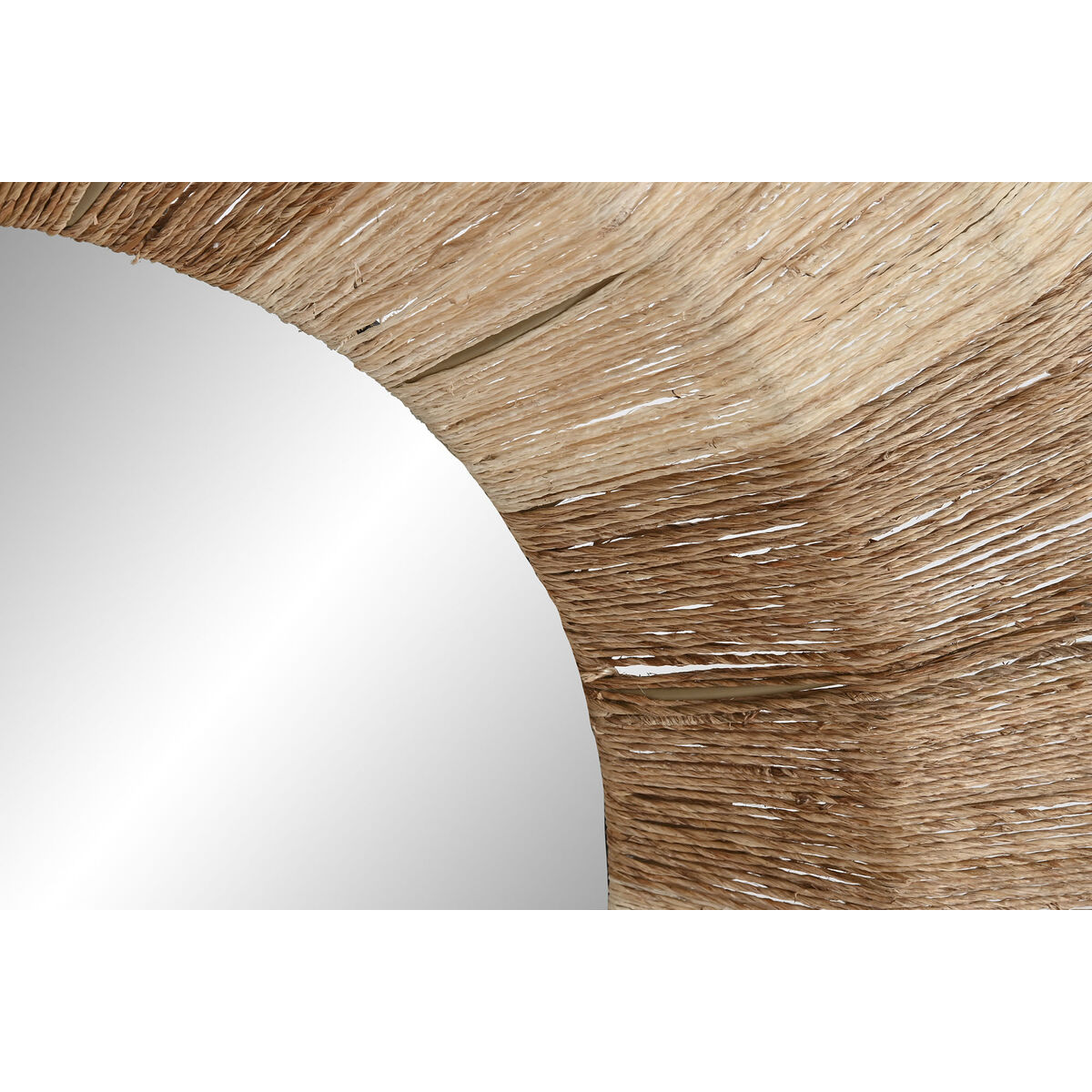 Wall mirror Home ESPRIT Brown Natural Boho 87 X 8 X 87 CM