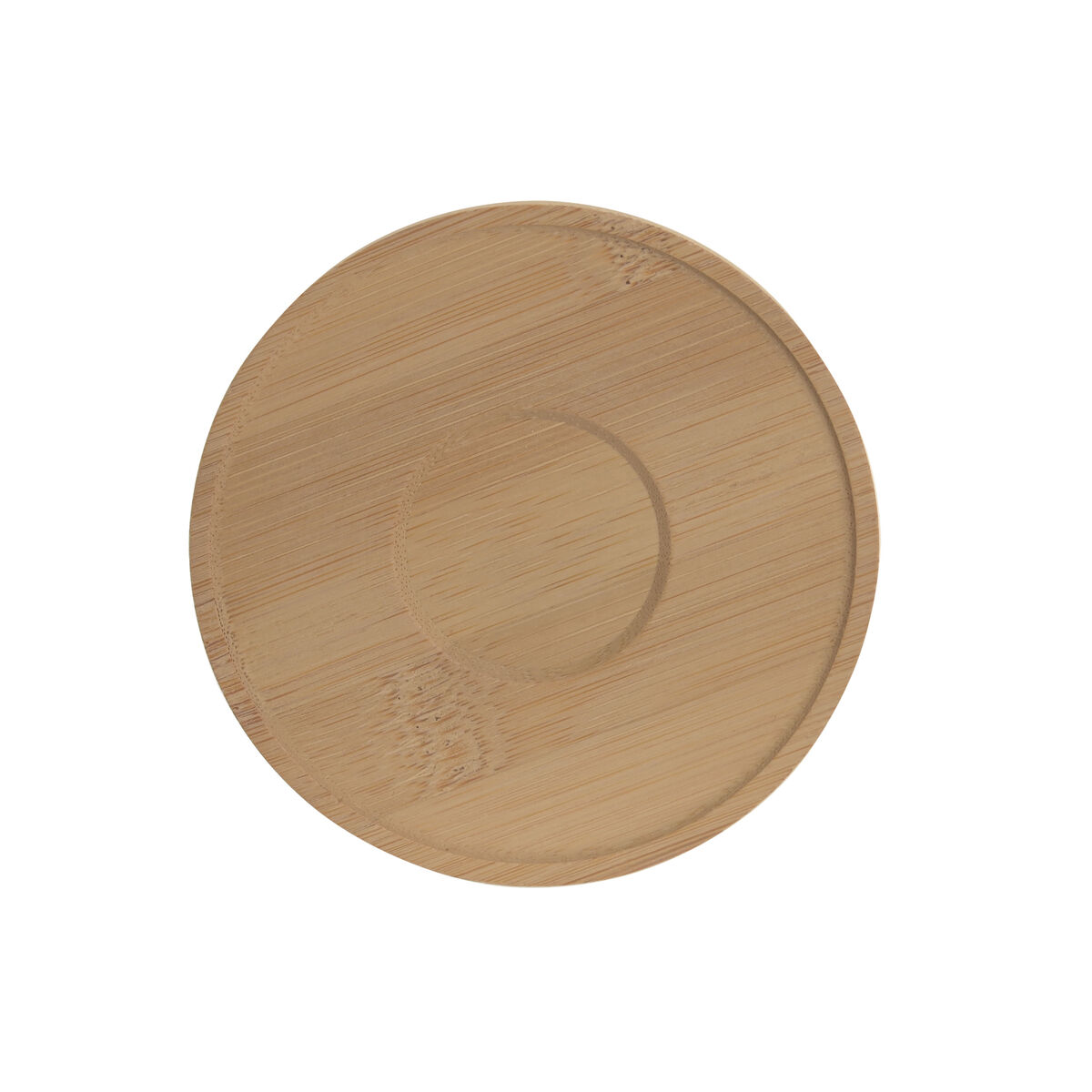 Set of 6 Cups with Plate Home ESPRIT White Bamboo Porcelain 90 ml