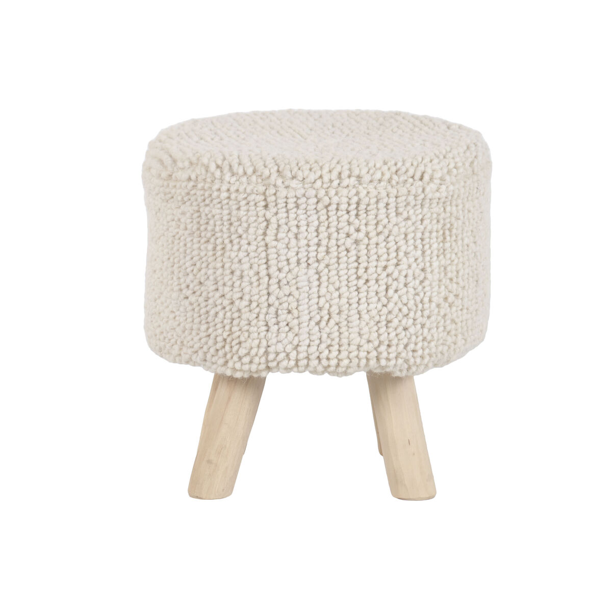 Footrest Home ESPRIT Beige Boho 40 x 40 x 40 cm
