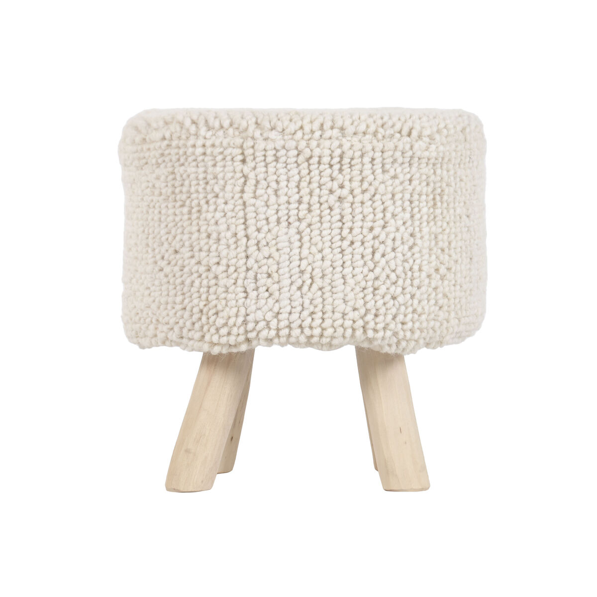 Footrest Home ESPRIT Beige Boho 40 x 40 x 40 cm