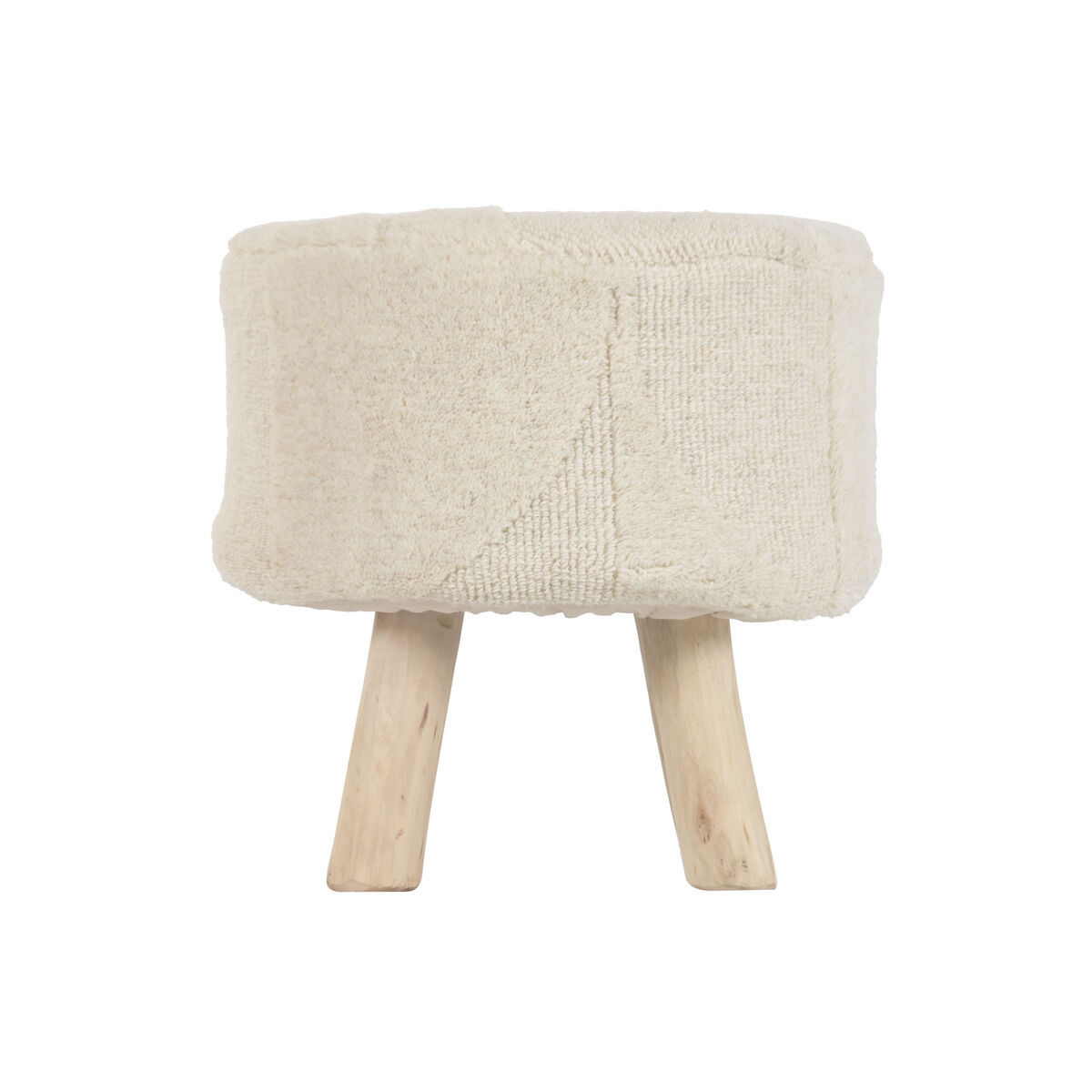 Footrest Home ESPRIT Beige Boho 40 x 40 x 40 cm