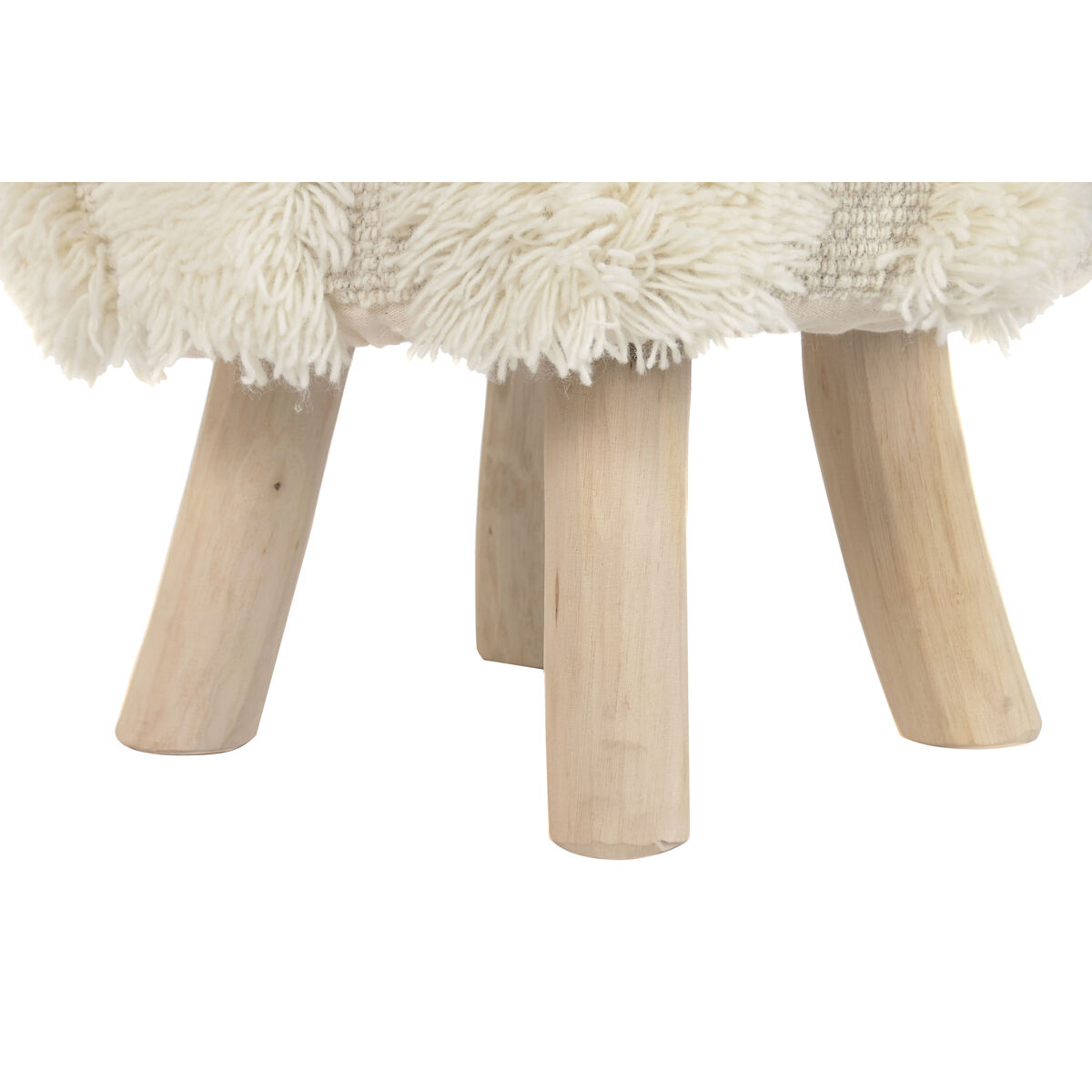 Footrest Home ESPRIT Beige Boho 40 x 40 x 40 cm
