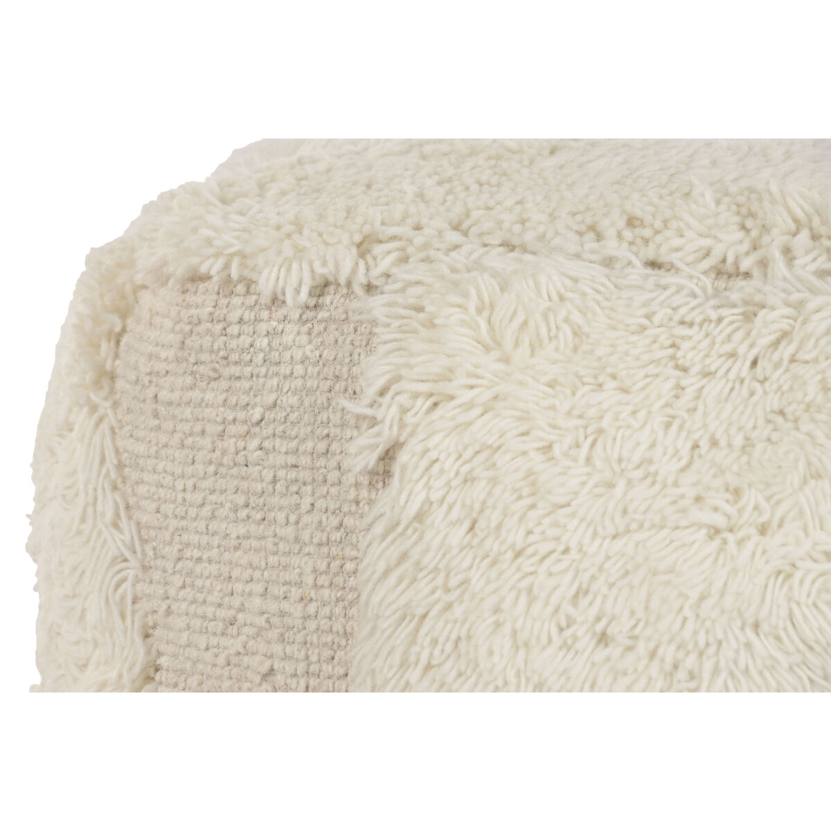 Footrest Home ESPRIT Beige Boho 45 x 45 x 45 cm