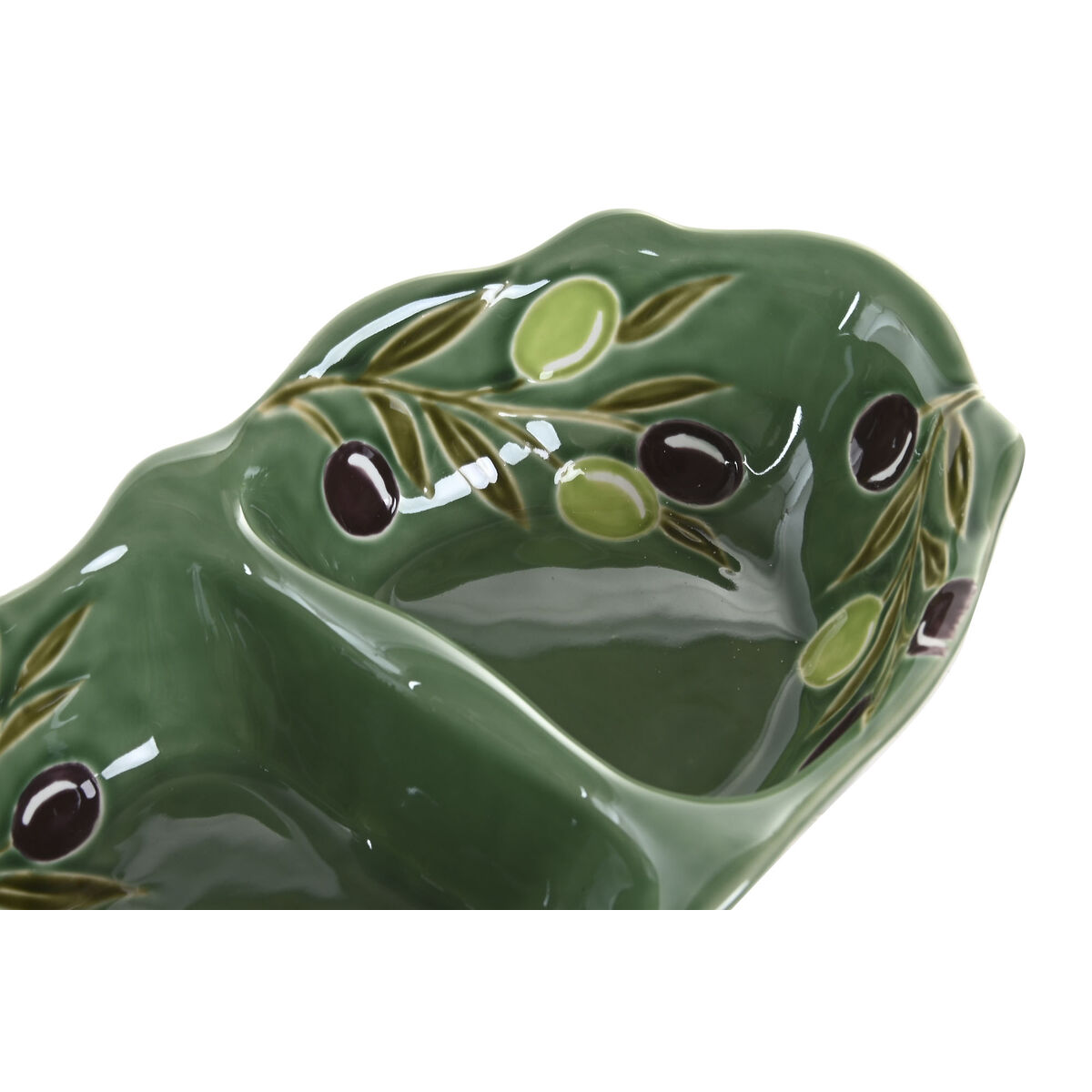 Bowl Home ESPRIT Green Stoneware Cottage With relief