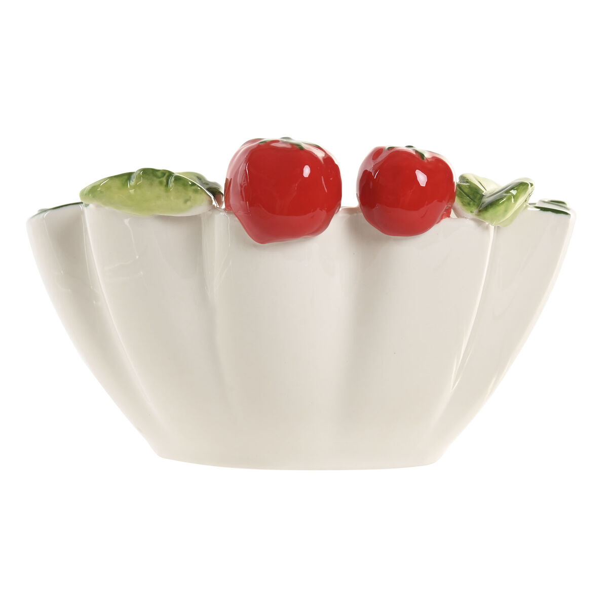Bowl Home ESPRIT White Red Green Stoneware Mediterranean