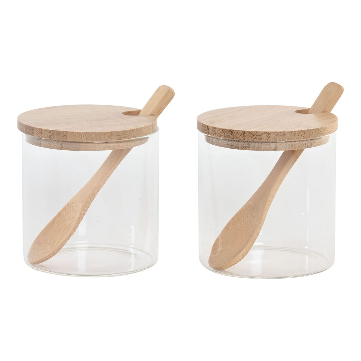Sugar Bowl Home ESPRIT Natural Bamboo Crystal 21,5 X 10,5 X 10 CM 2 Pieces