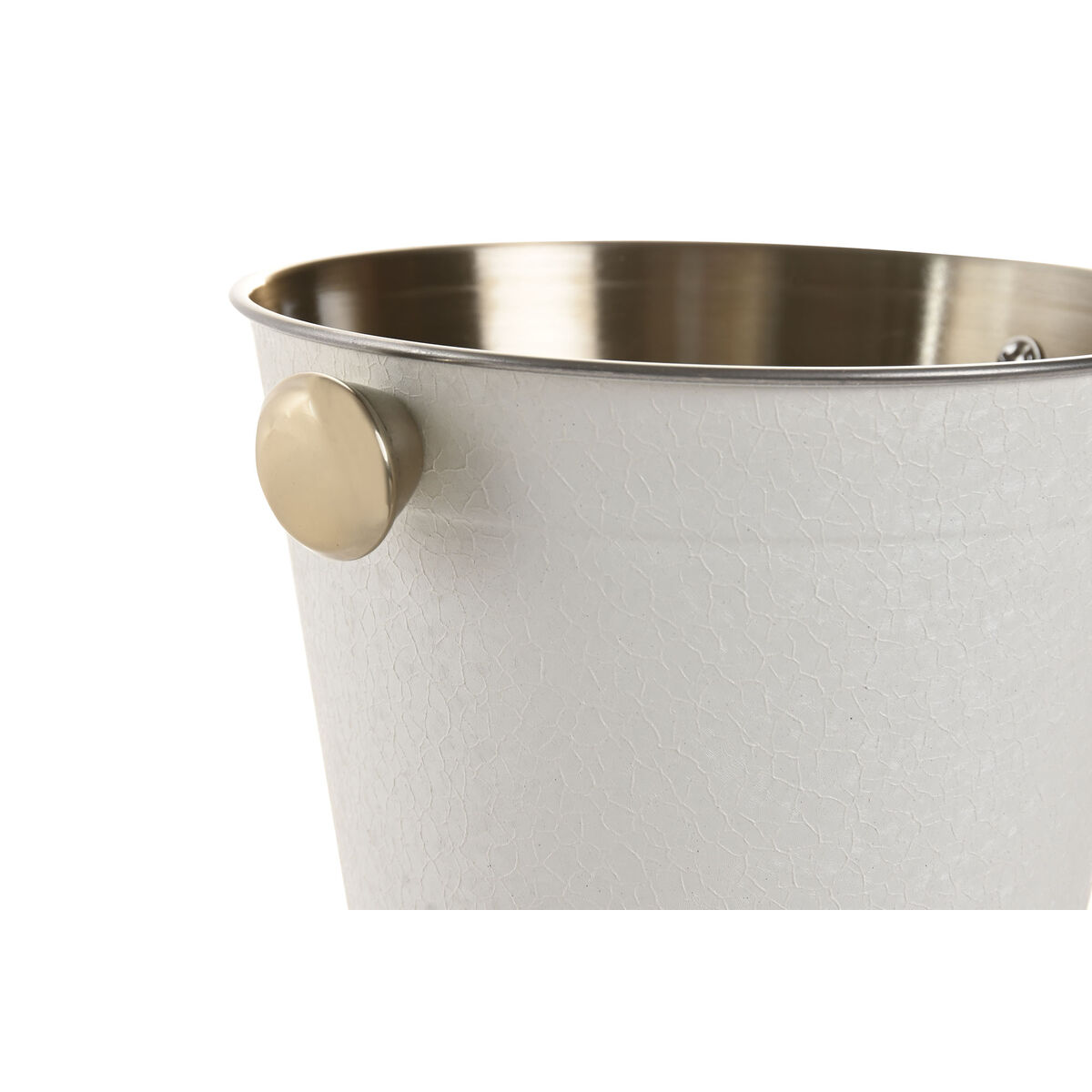 Ice Bucket Home ESPRIT White Golden Stainless steel Aluminium 17 x 14 x 13 cm