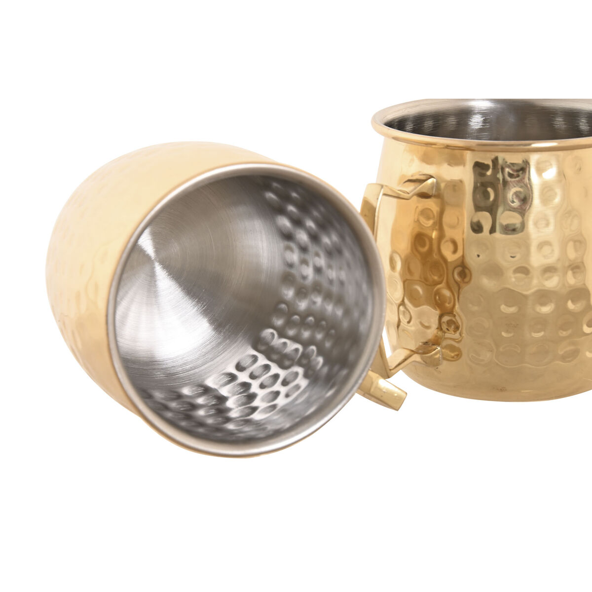 2 Piece Mug Set Home ESPRIT Golden Loft 480 ml (2 Units)