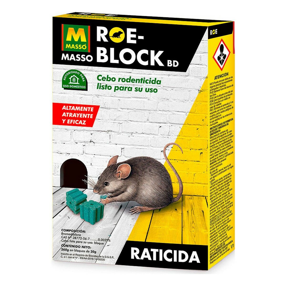 Rat Poison Mass Roe-block 260 g Rat Poison Mass Roe-block 260 g