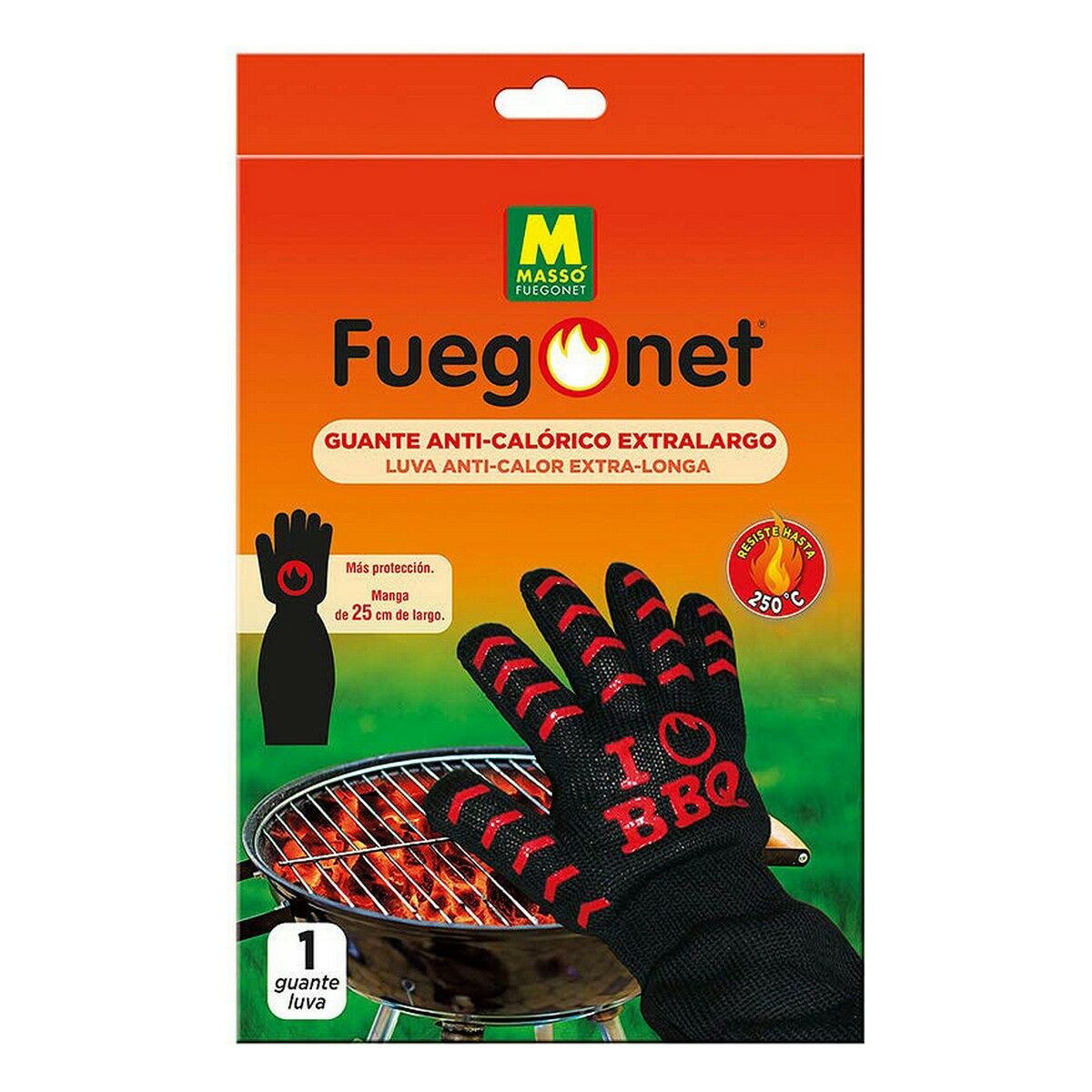 Barbecue glove MassÃ³ Long Heat Protector