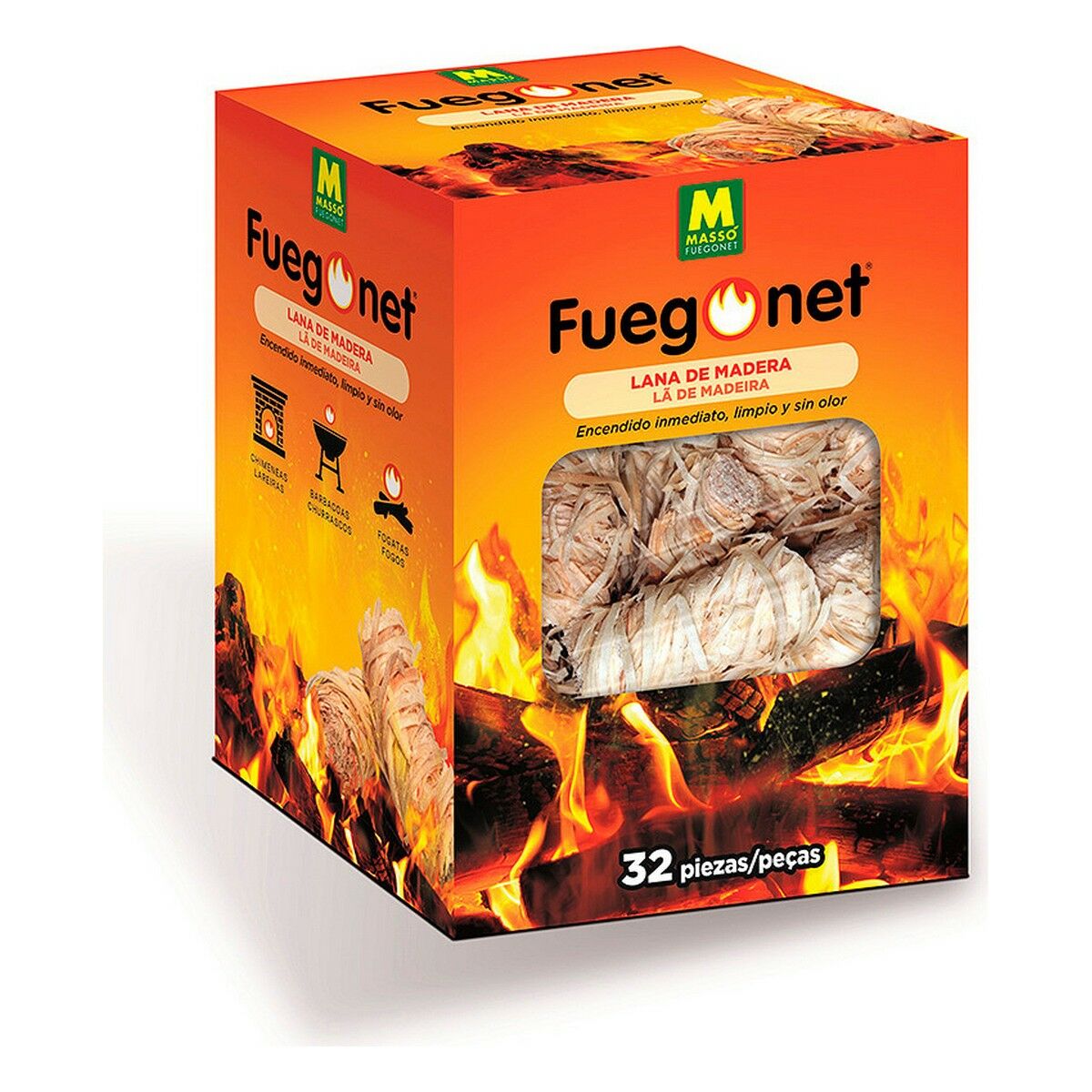 Firelighters Massó Wood Wools 32 Units Firelighters Massó Wood Wools 32 Units