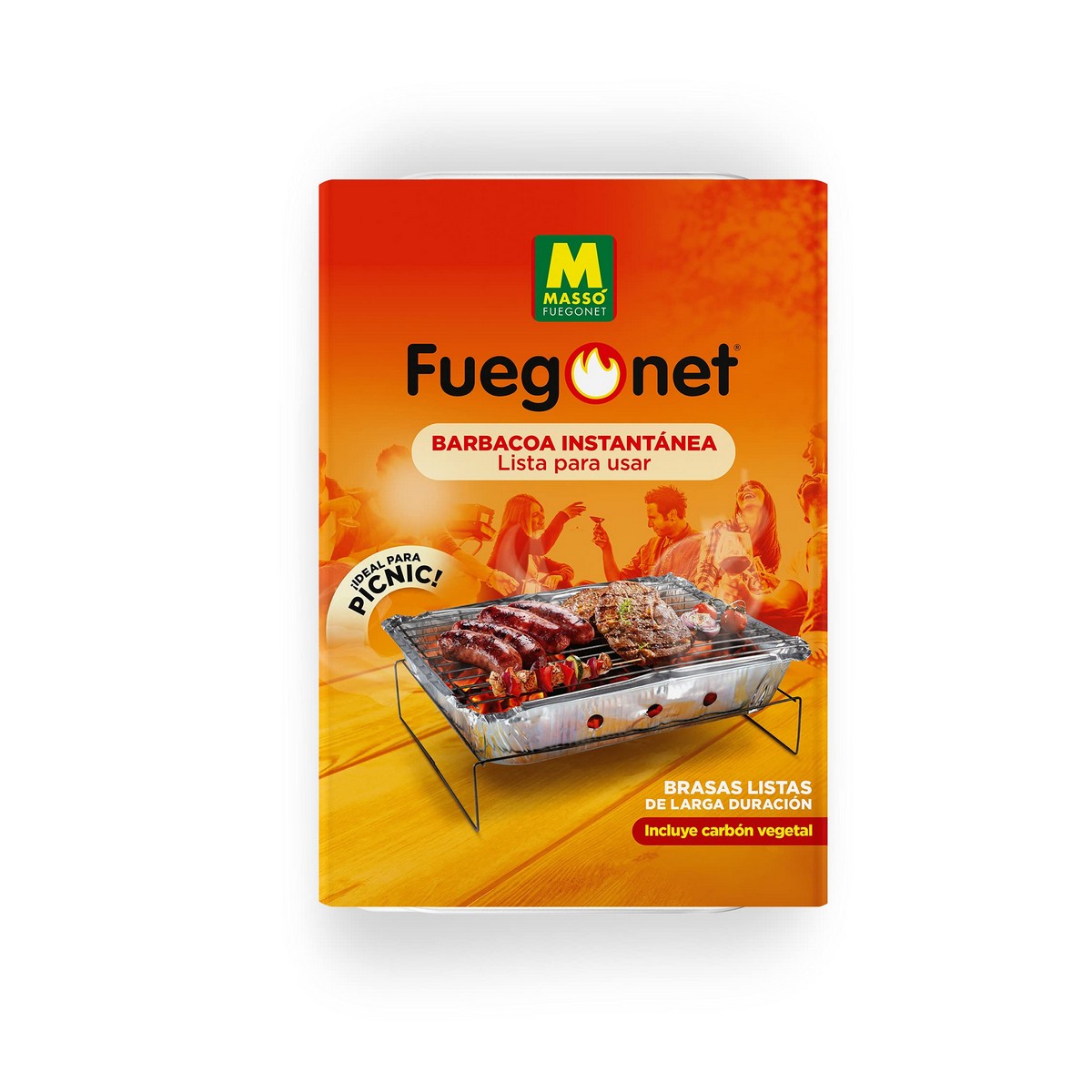 Disposable Barbecue MassÃ³ fuegonet el exterior Aluminium