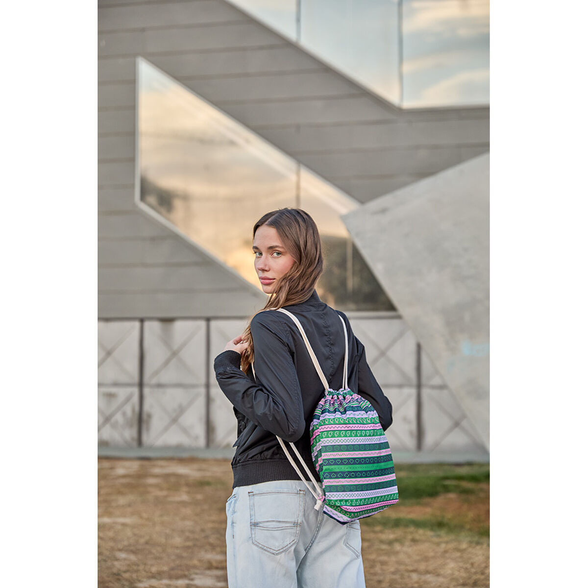 Folding Backpack C-Collection 30942 Assorted colours 35 x 40 cm Impermeable