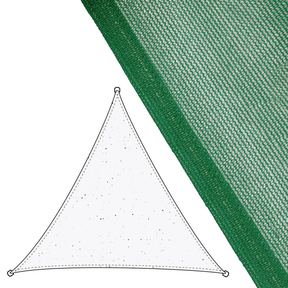 Shade Sail Vela sombreo Green 500 x 500 x 0,5 cm Awning Shade Sail Vela sombreo Green 500 x 500 x 0,5 cm Awning