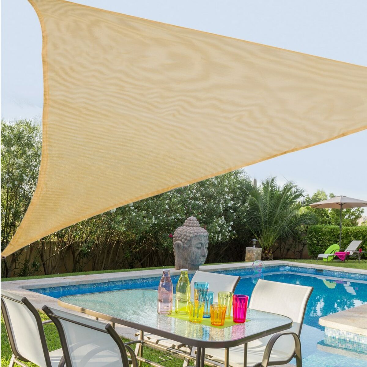 Shade Sail Vela sombreo Green 500 x 500 x 0,5 cm Awning