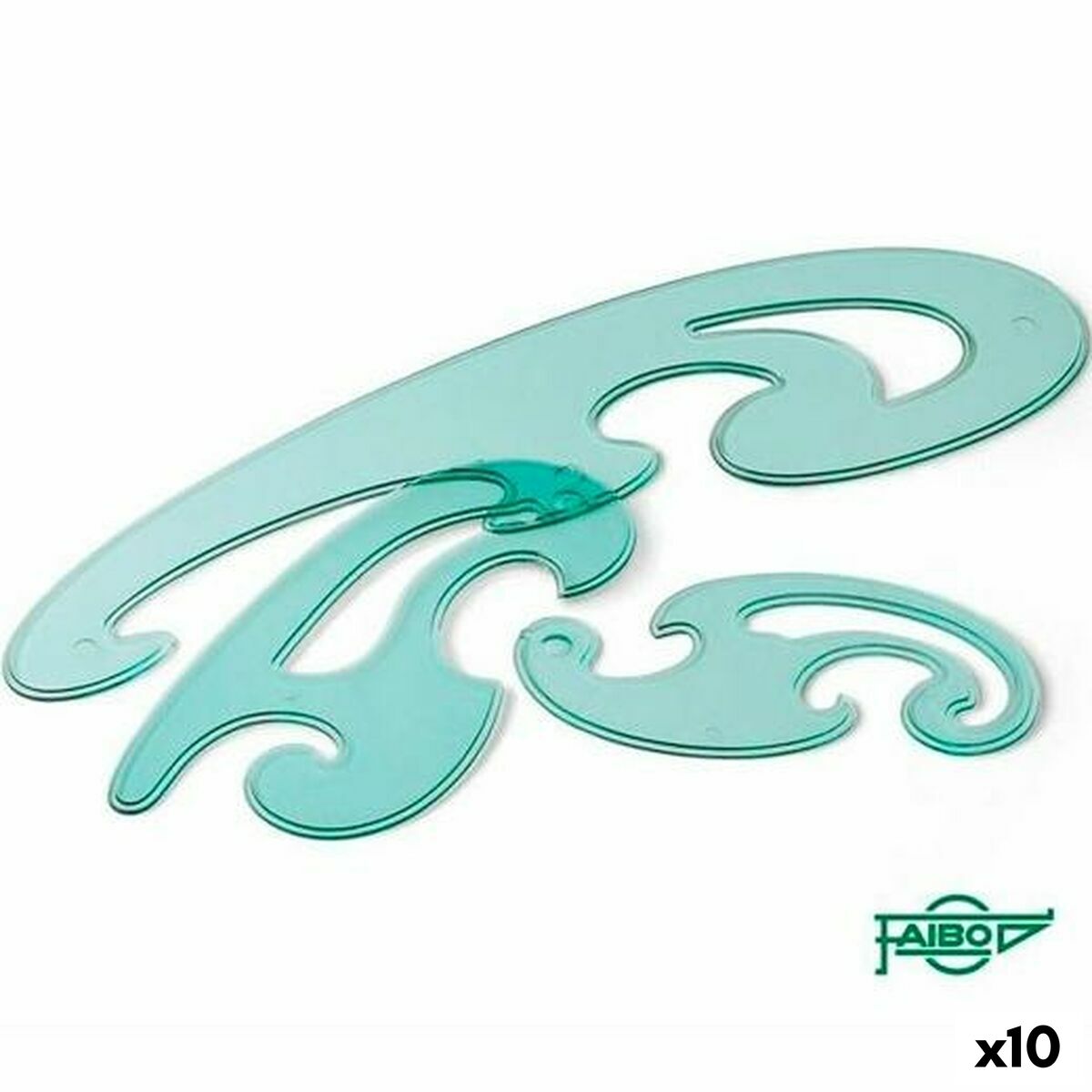 Geometry set Faibo Curved (3 Pieces) (10 Units) Geometry set Faibo Curved (3 Pieces) (10 Units)