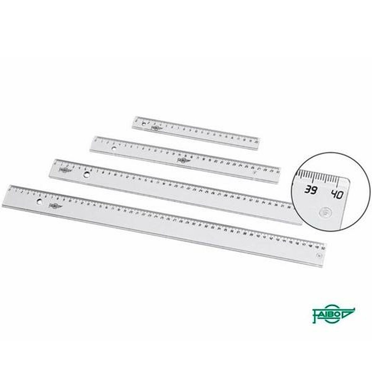 Ruler Faibo Transparent 30 cm (20 Units) Ruler Faibo Transparent 30 cm (20 Units)