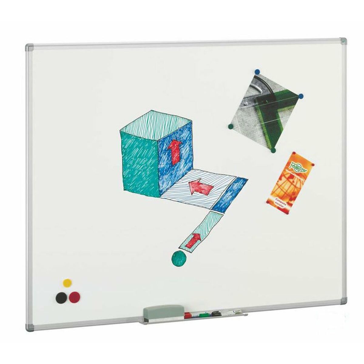 Whiteboard Faibo Silver 122 x 200 cm Whiteboard Faibo Silver 122 x 200 cm