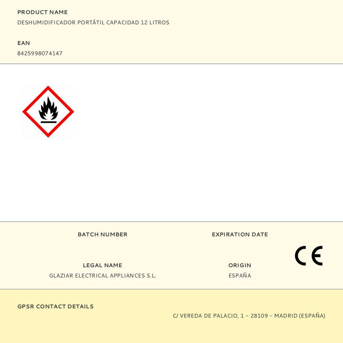 Dehumidifier EDM 07414 260 W 3,2 L
