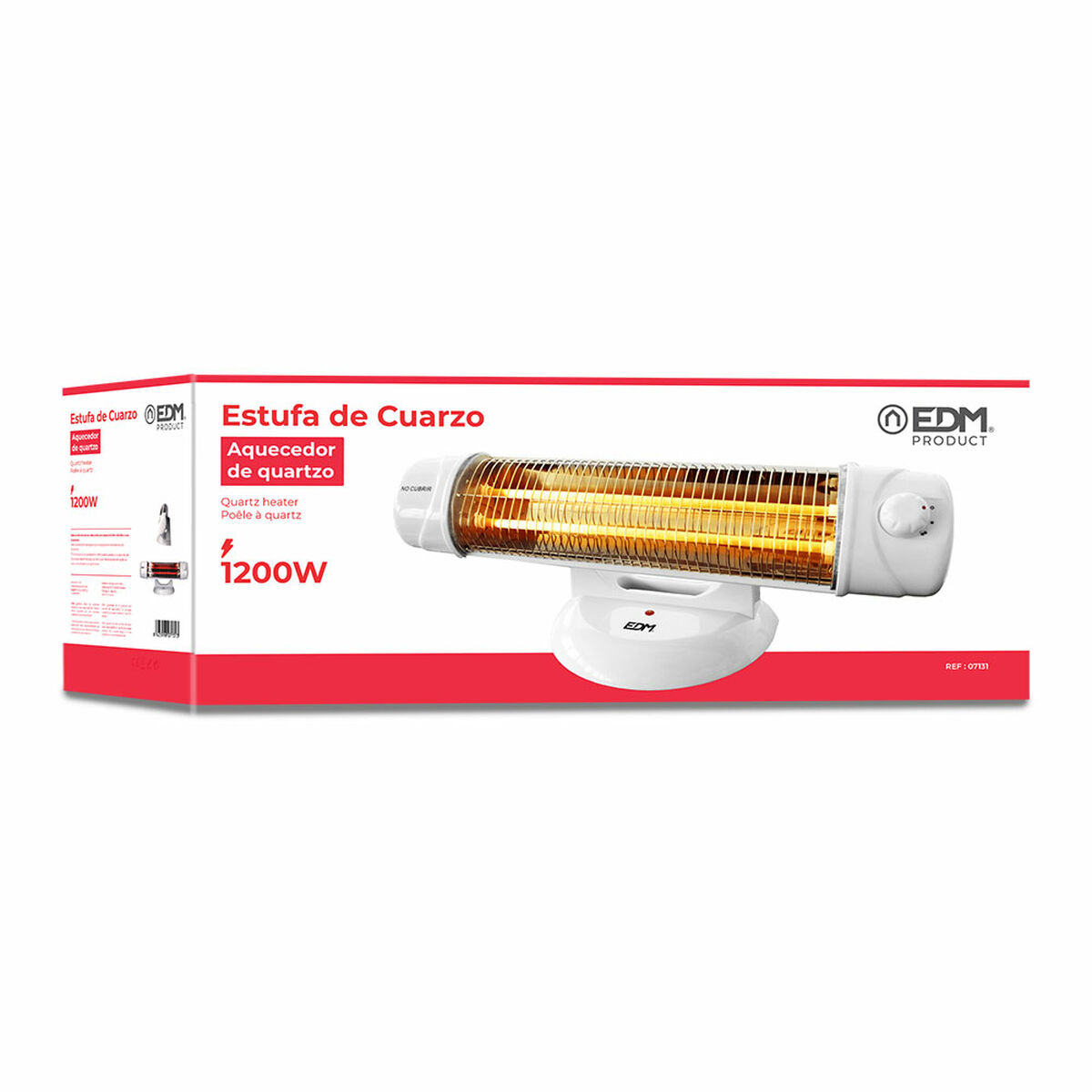 Quartz Heater EDM 07131 07131 White 600-1200 W