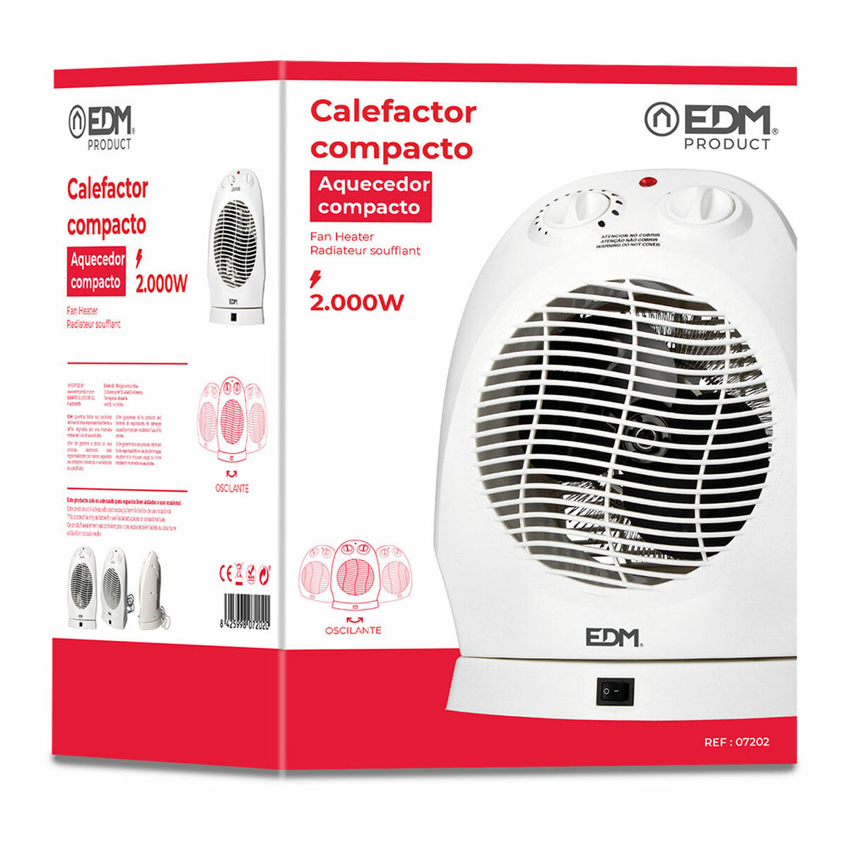 Heater EDM 07202 07202 White 1000-2000 W 1000 – 2000 W