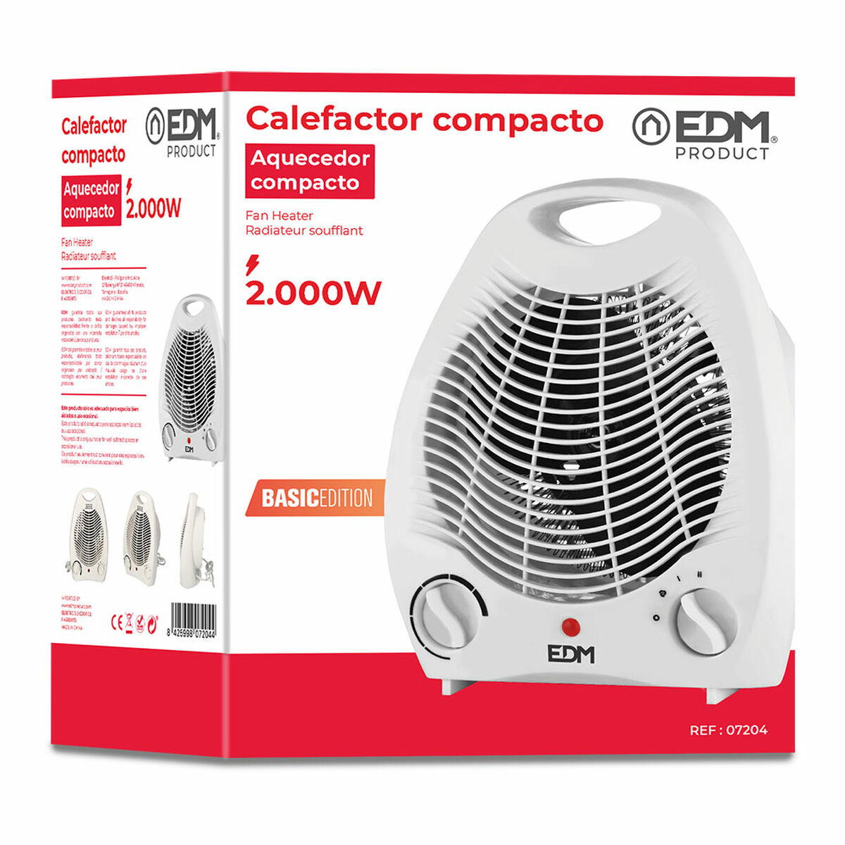 Vertical Heater EDM 07204 White 1000-2000 W 1000 – 2000 W