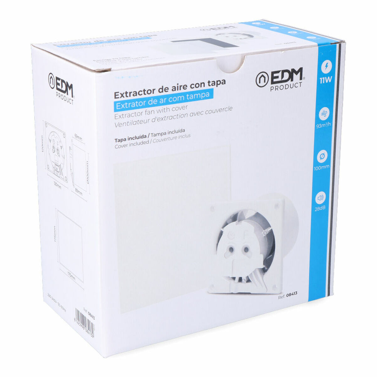 Bath extractor EDM 08413 11 W Ã 10 cm