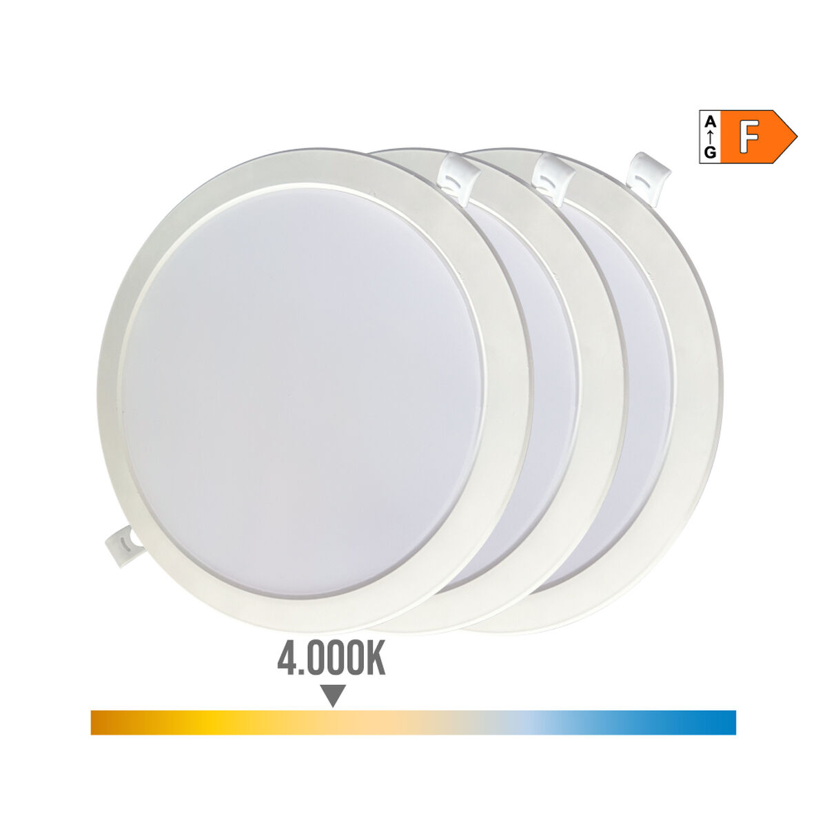 LED Downlight EDM 31568 18 W  22 x 3,2 cm 3 Units (4000 K)