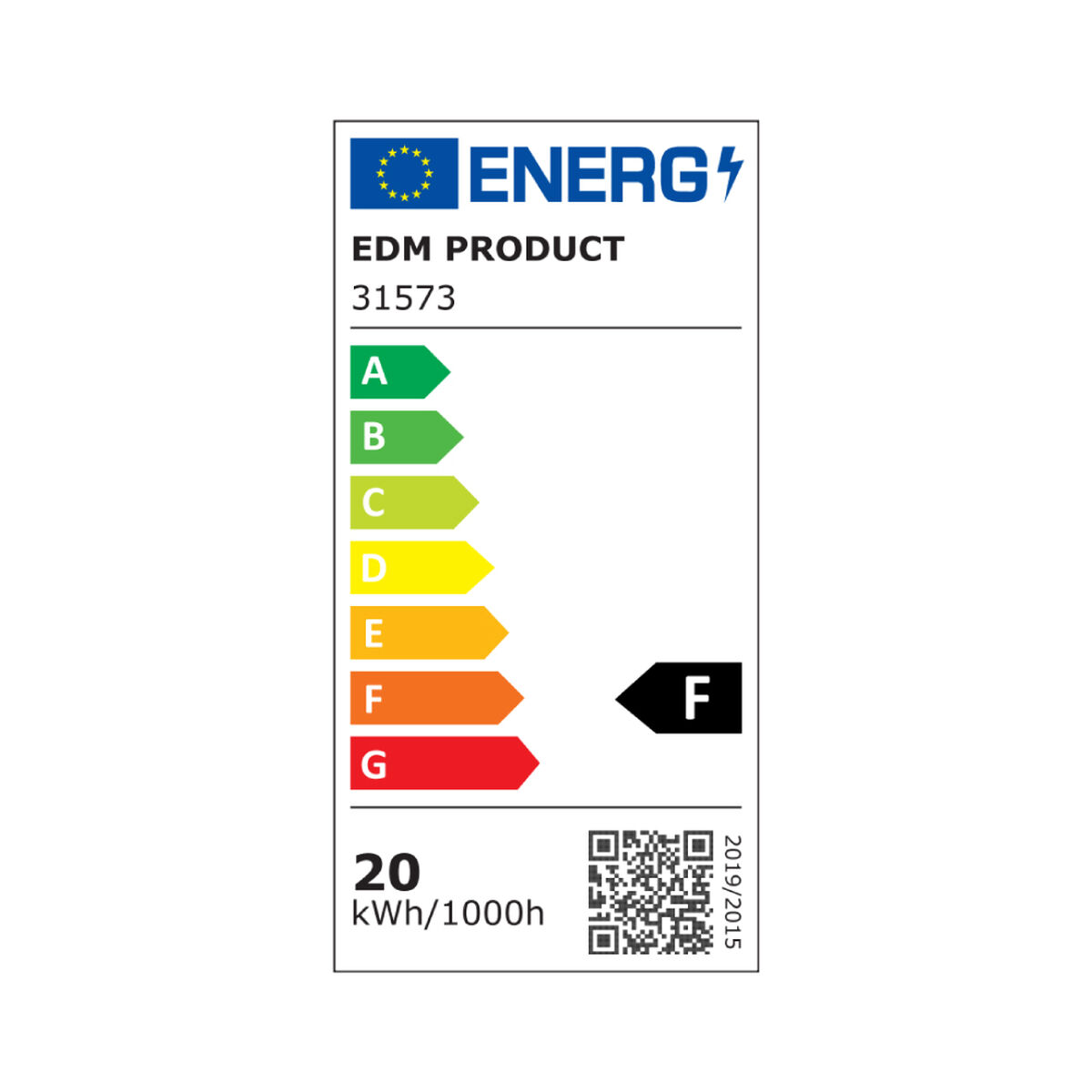 Built-in spotlight EDM 31573 Downlight A 20 W 1500 lm (4000 K)