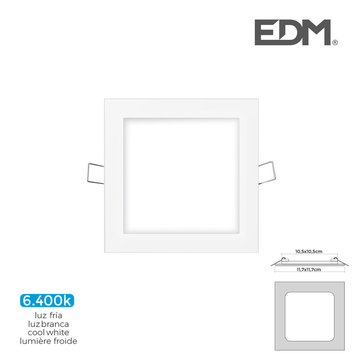 Built-in spotlight EDM 31605 Downlight A G 6 W 320 Lm (6400 K)