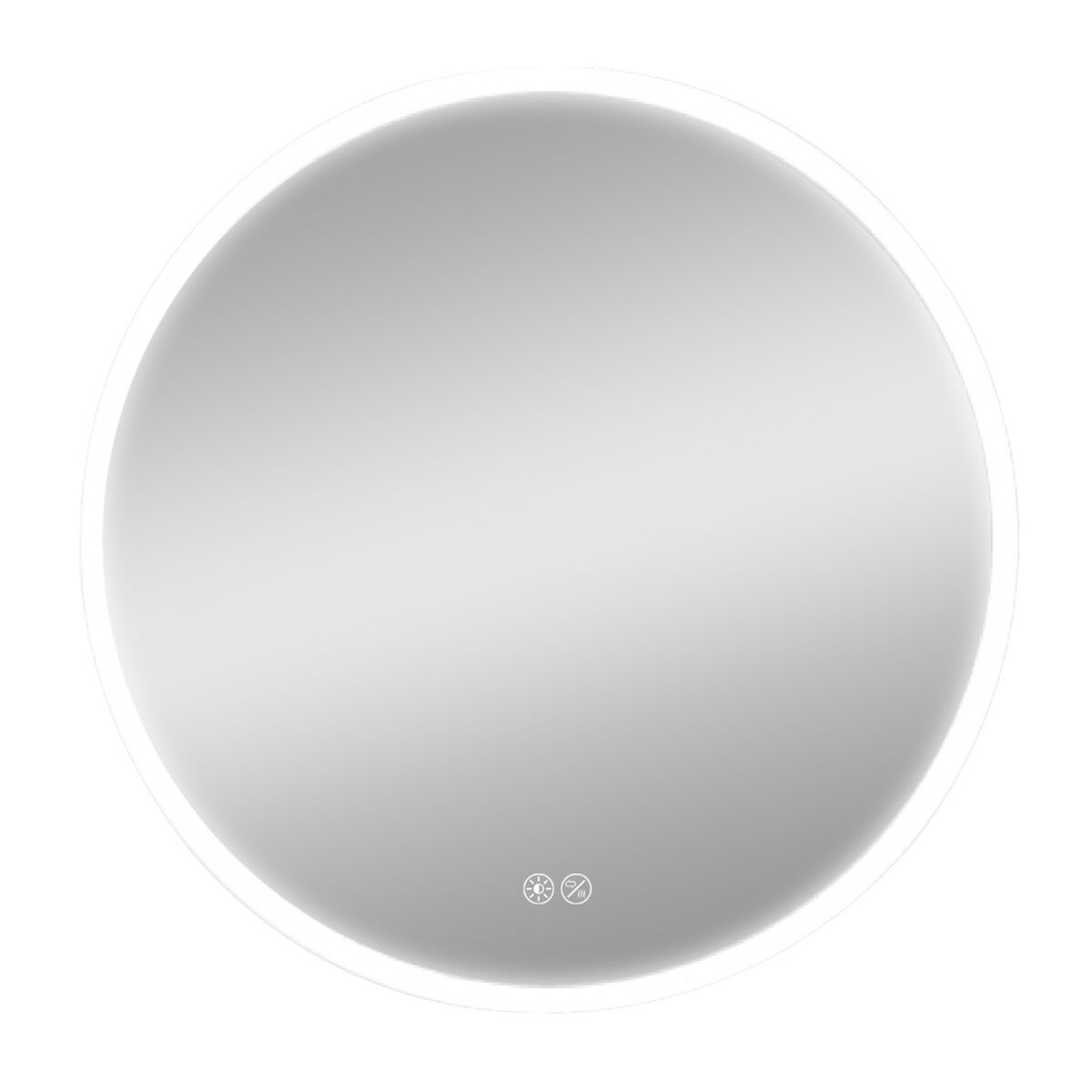 Wall mirror EDM 32436 20 W Ã 60 cm Transparent Aluminium Circular LED Light