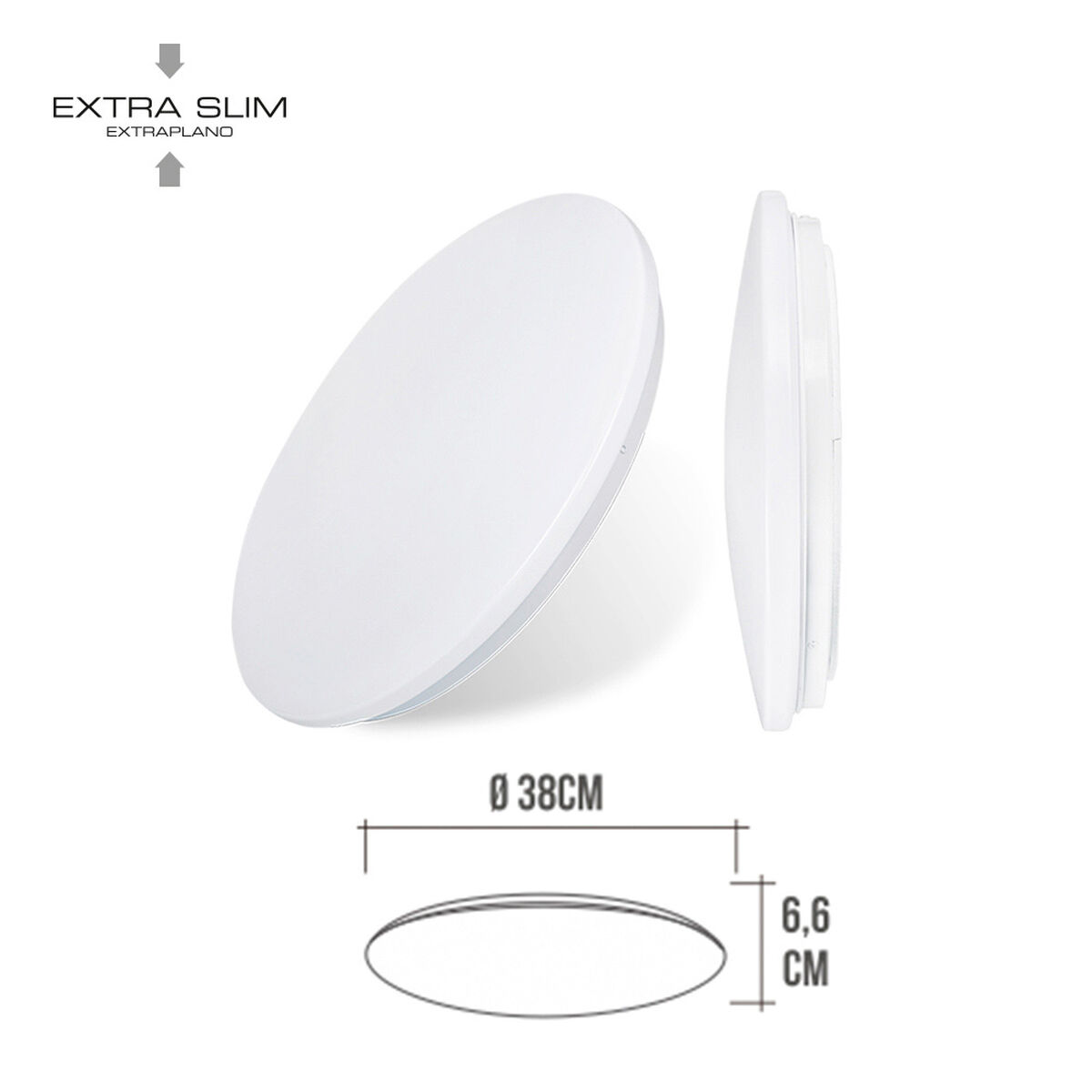 LED Wall Light EDM Aluminium Polymer 24 W 220-240 V 38 x 6,6 cm