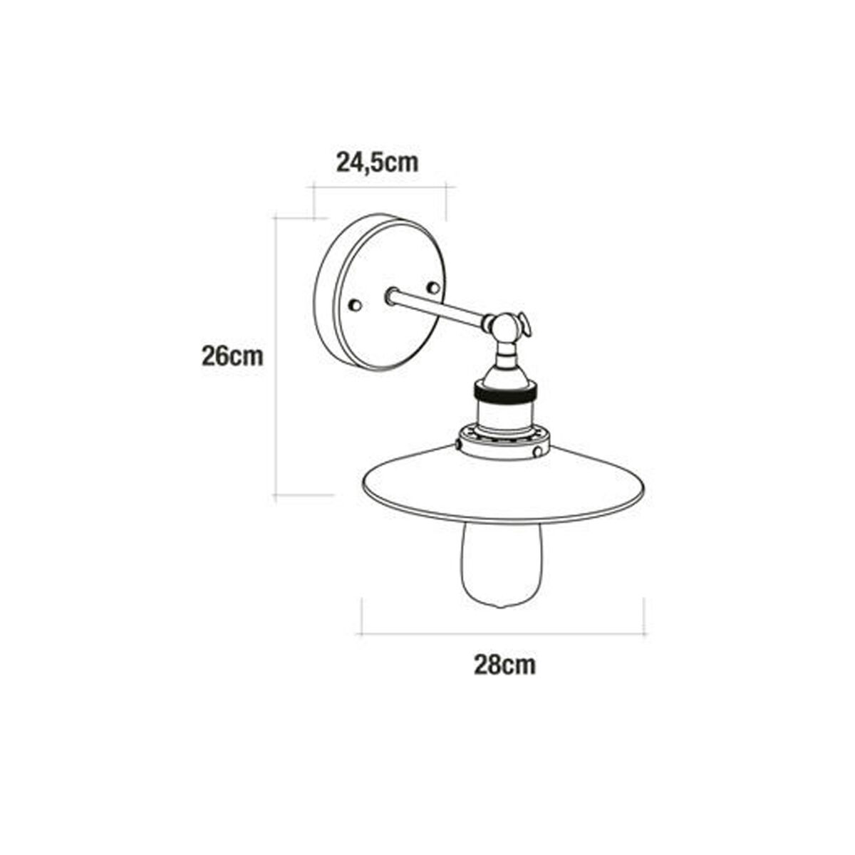Wall Light EDM 32100 32100 Black Metal 60 W E27