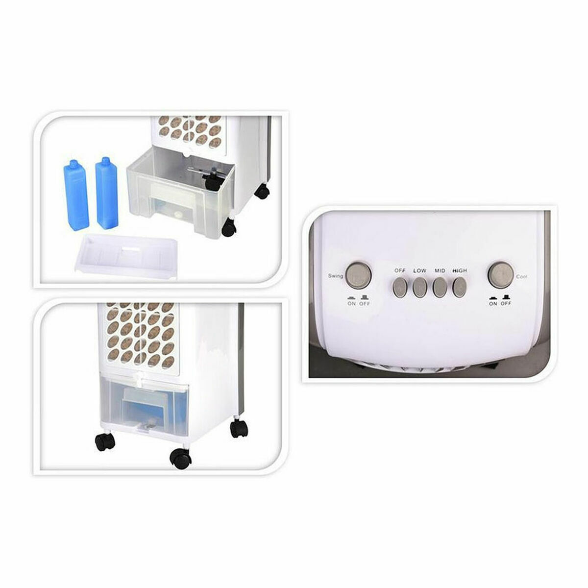 Portable Air Cooler EDM 33516 80 W 3,6 L