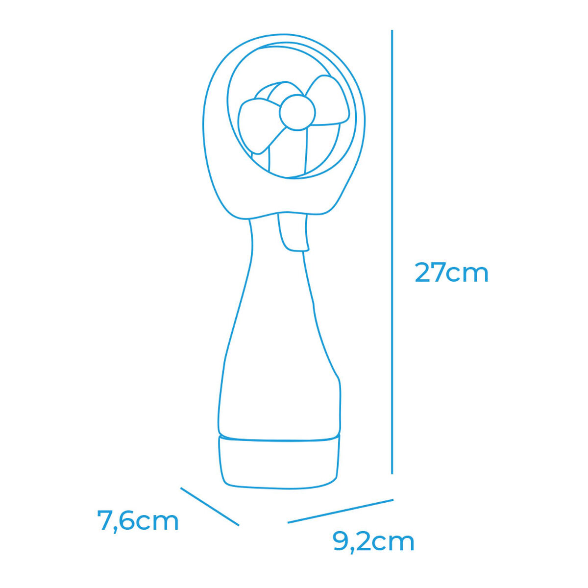 Mini Portable Fan EDM 33979 Atomiser Bottle