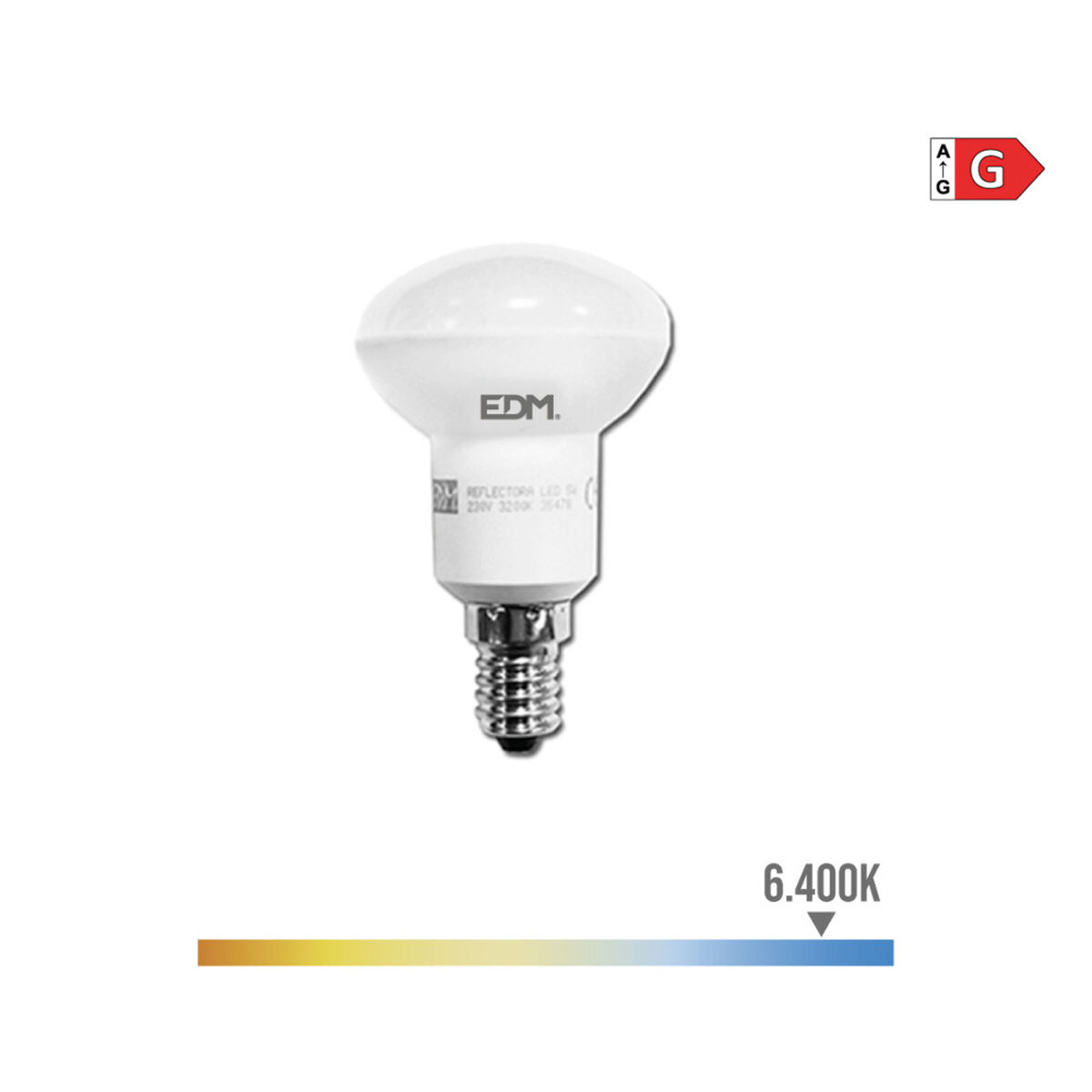 LED lamp EDM 35483 G 35 W 5 W 32 W E14 400 lm 350 lm Ã 4,5 x 8 cm Reflector (6400 K)