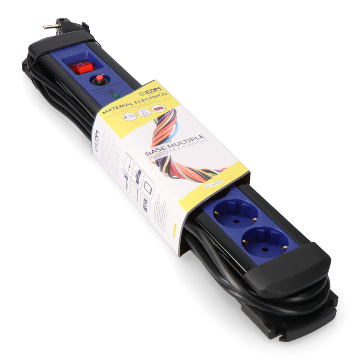 Power Socket – 6 Sockets with Switch EDM 41819 (3 m)