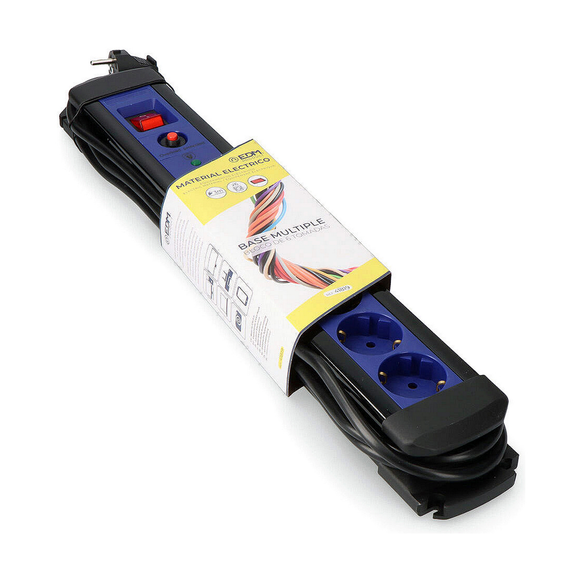 Power Socket – 6 Sockets with Switch EDM 41819 (3 m)