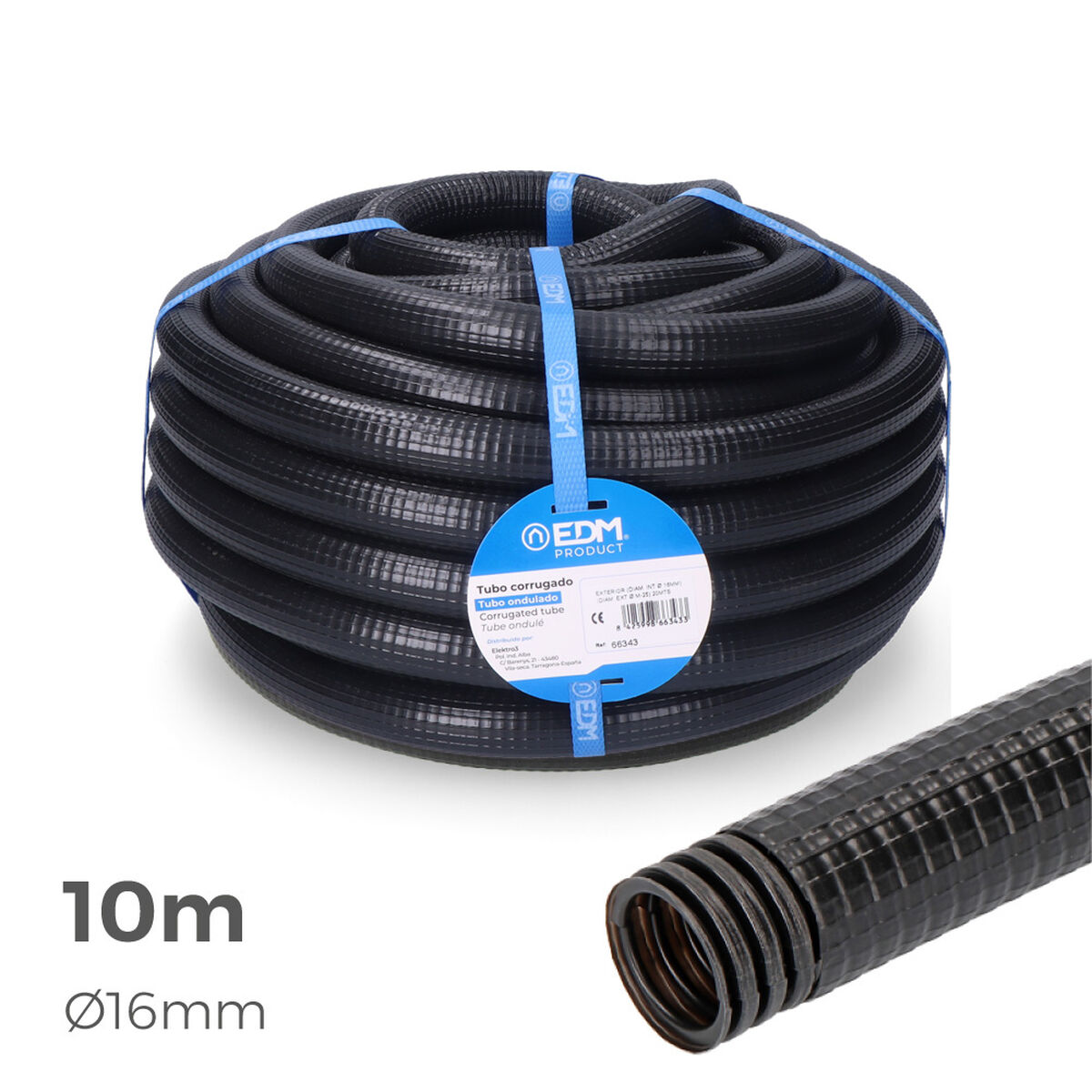 Corrugated EDM 66341 Ferroplast  Ã 25 mm Exterior Lined (10 m) (1 Unit)