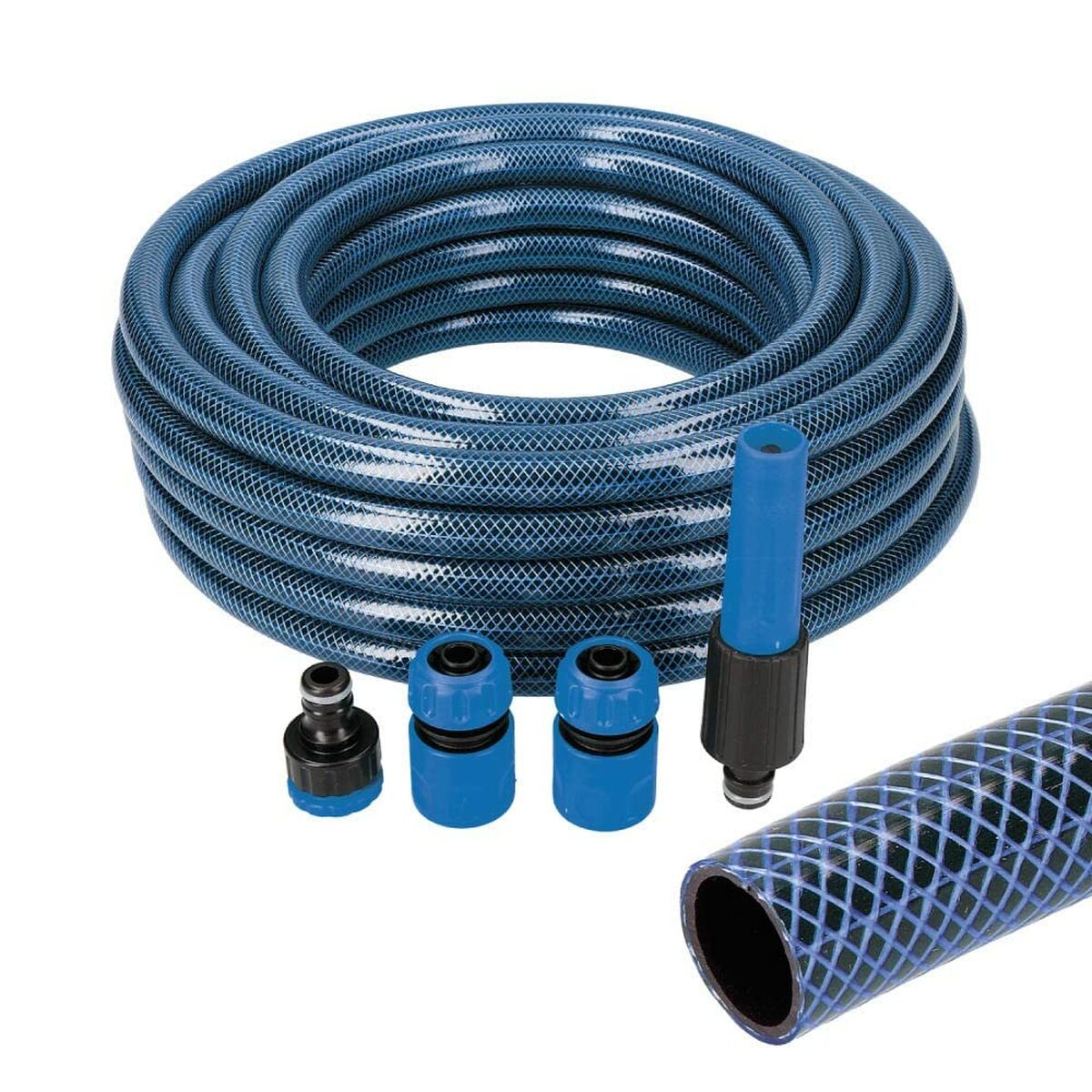 Hose with accessories kit EDM 74098 5/8″ 20 mm x 15 m Blue (15 m)