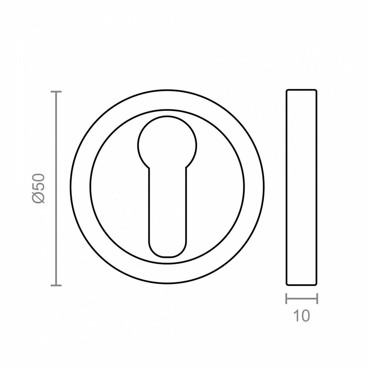 Keyhole EDM 85448 Pera 707 Aluminium nickel Ã 50 x 10 mm