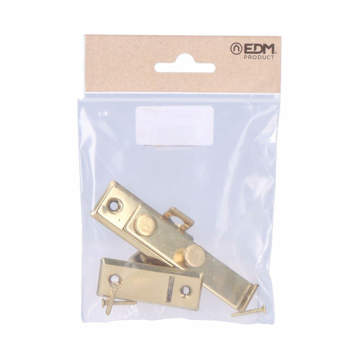 Door latch EDM 85078 Polished brass 8 cm Reversible