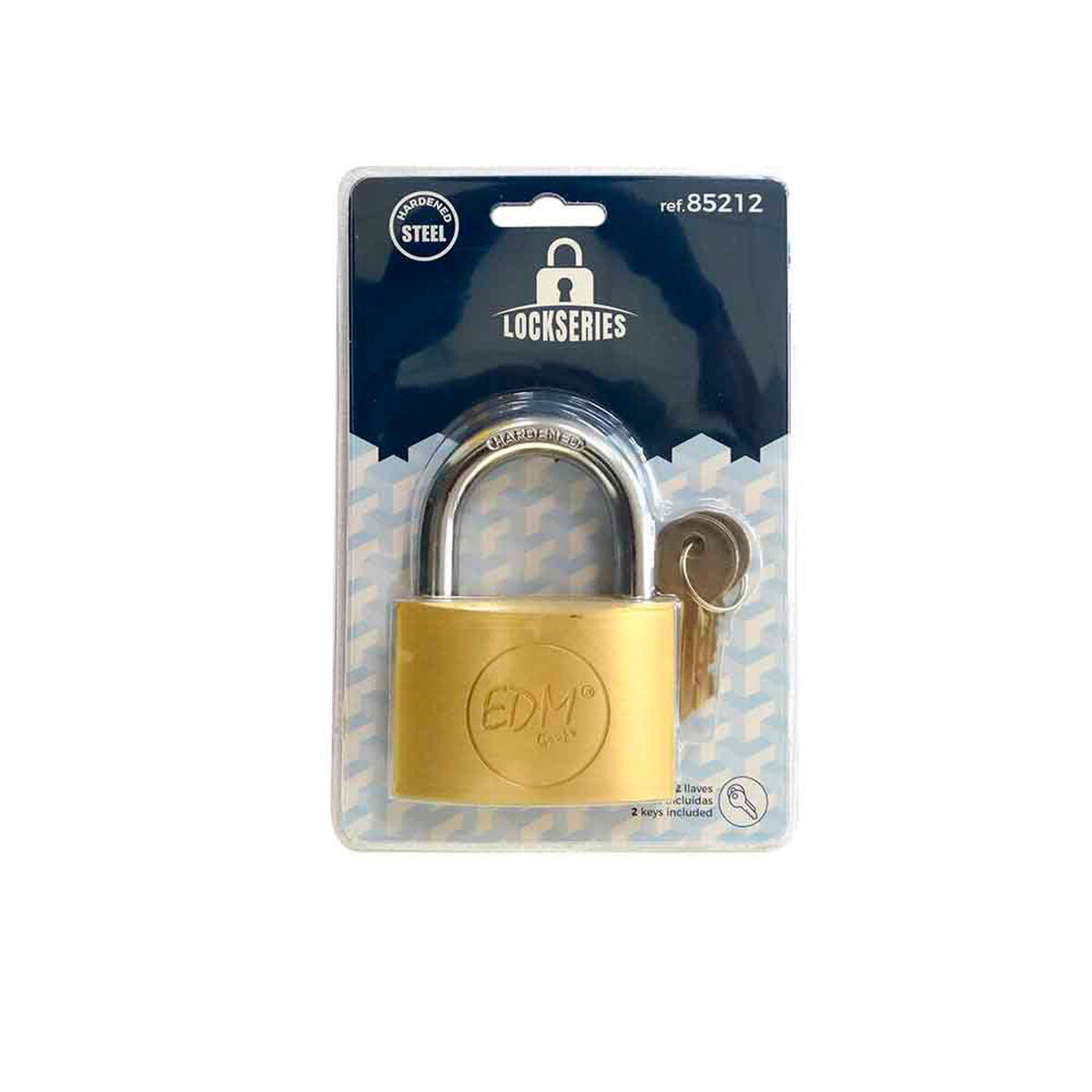 Key padlock EDM 85212 Brass