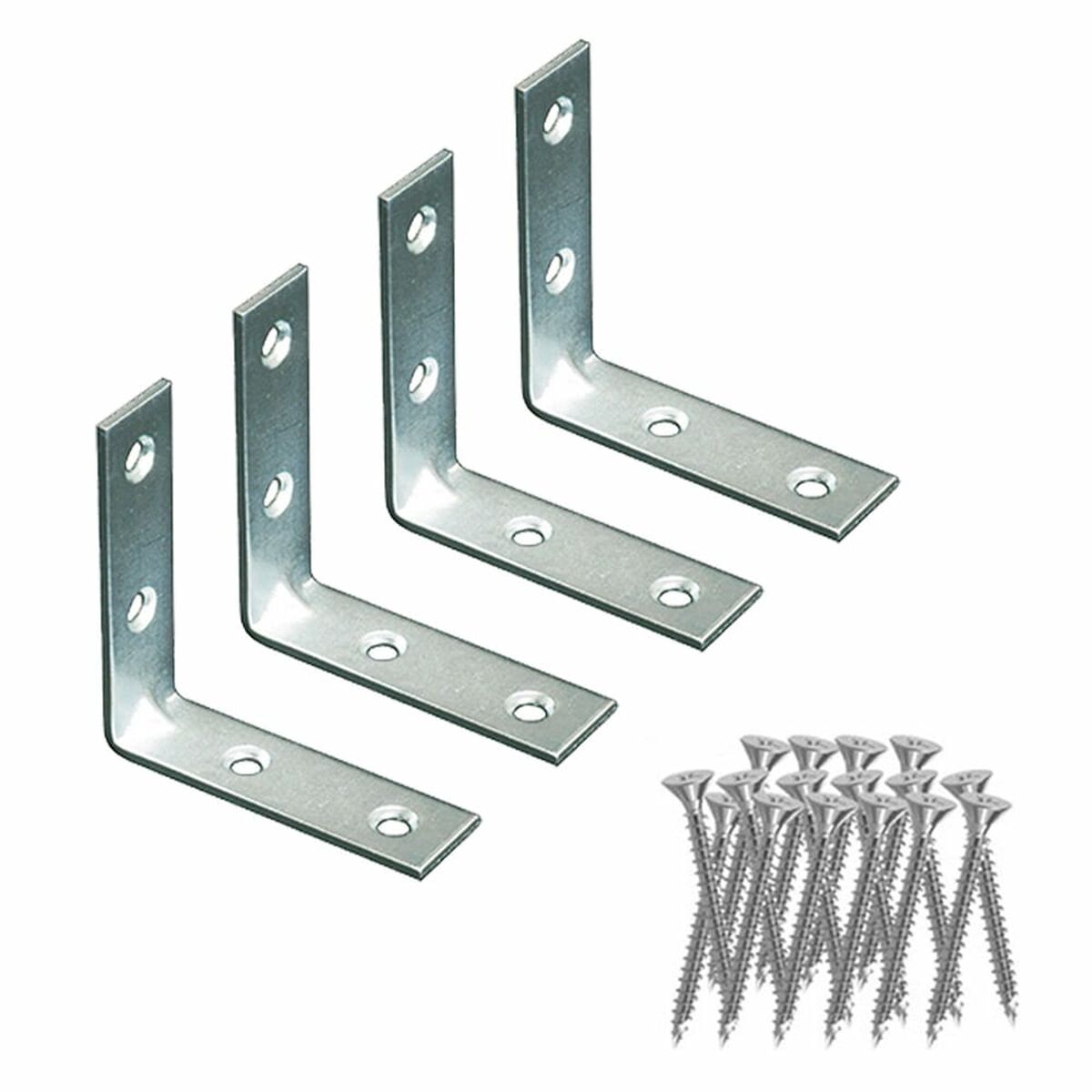 Set square EDM 86087 an02 Steel 100 x 100 x 15 mm 4 Units